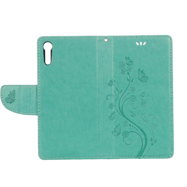 For Sony Xperia XZ Butterflies Love Flowers Embossing Horizontal Flip Leather Case with Holder & Card Slots & Wallet & Lanyard