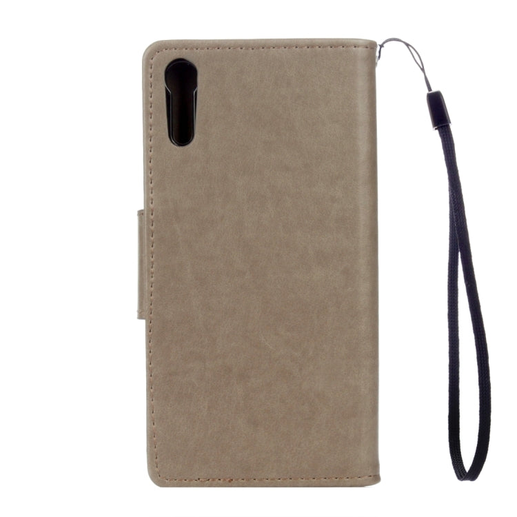 For Sony Xperia XZ Butterflies Love Flowers Embossing Horizontal Flip Leather Case with Holder & Card Slots & Wallet & Lanyard