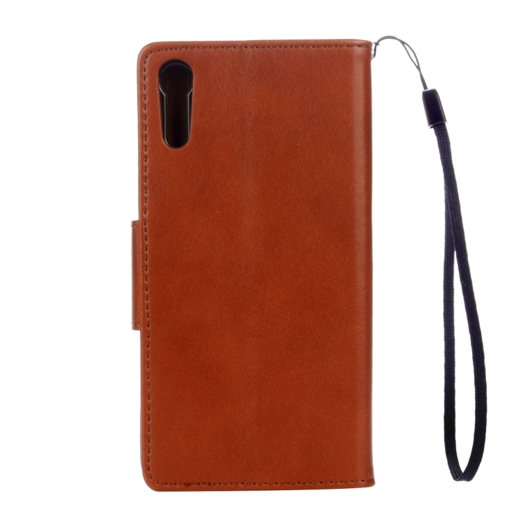 For Sony Xperia XZ Butterflies Love Flowers Embossing Horizontal Flip Leather Case with Holder & Card Slots & Wallet & Lanyard