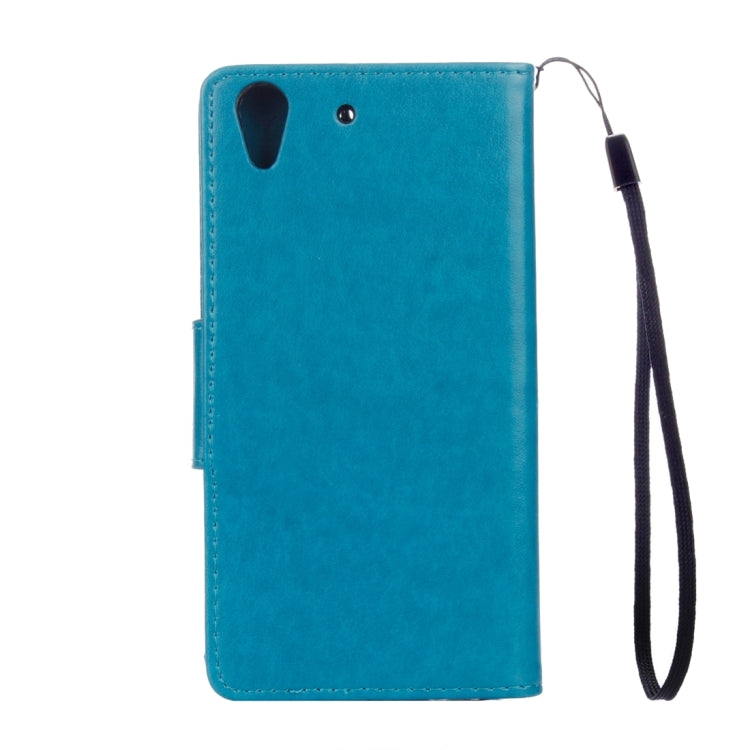 For Huawei Y6 II Butterflies LOVE for  Flowers Embossing Horizontal Flip Leather Case with Holder & Card Slots & Wallet & Lanyard