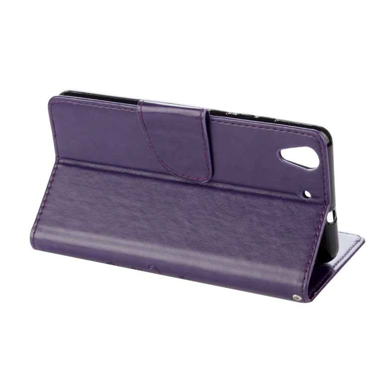 For Huawei Y6 II Butterflies LOVE for  Flowers Embossing Horizontal Flip Leather Case with Holder & Card Slots & Wallet & Lanyard