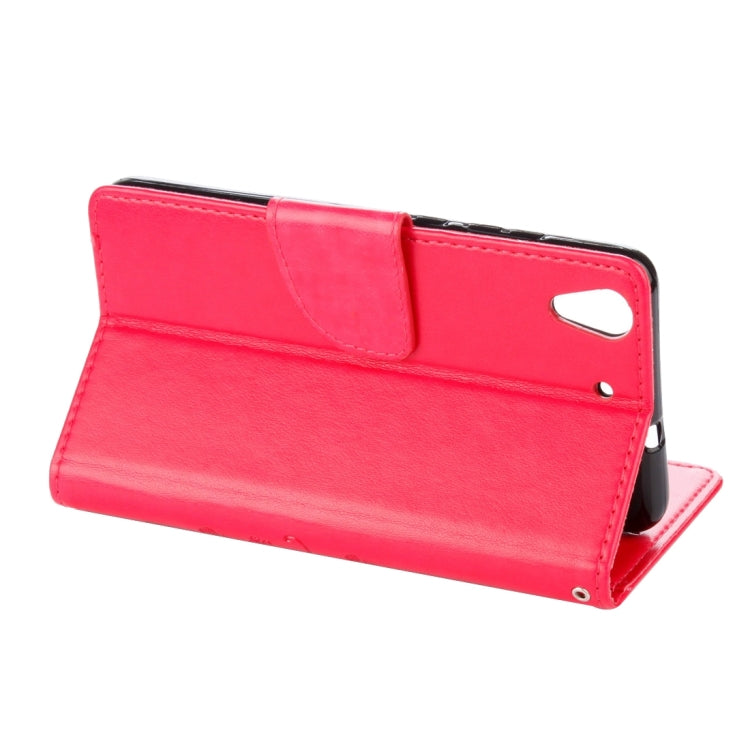 For Huawei Y6 II Butterflies LOVE for  Flowers Embossing Horizontal Flip Leather Case with Holder & Card Slots & Wallet & Lanyard