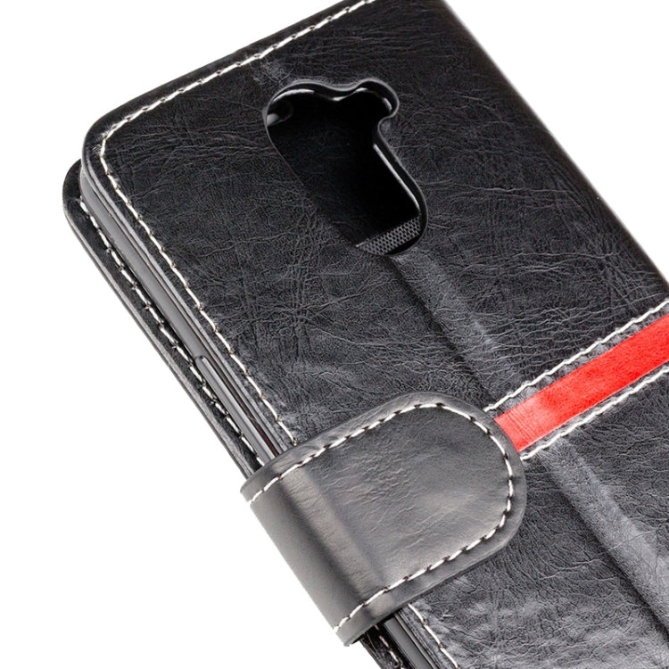 For BQ Aquaris U Plus Retro Crazy Horse Texture Horizontal Flip Leather Case with Holder & Card Slots & Wallet