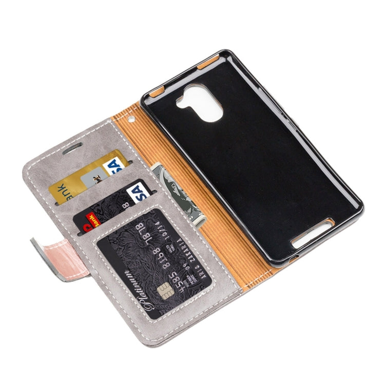 For BQ Aquaris U Plus Retro Crazy Horse Texture Horizontal Flip Leather Case with Holder & Card Slots & Wallet