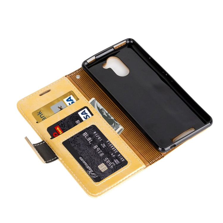 For BQ Aquaris U Plus Retro Crazy Horse Texture Horizontal Flip Leather Case with Holder & Card Slots & Wallet