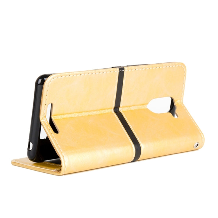 For BQ Aquaris U Plus Retro Crazy Horse Texture Horizontal Flip Leather Case with Holder & Card Slots & Wallet