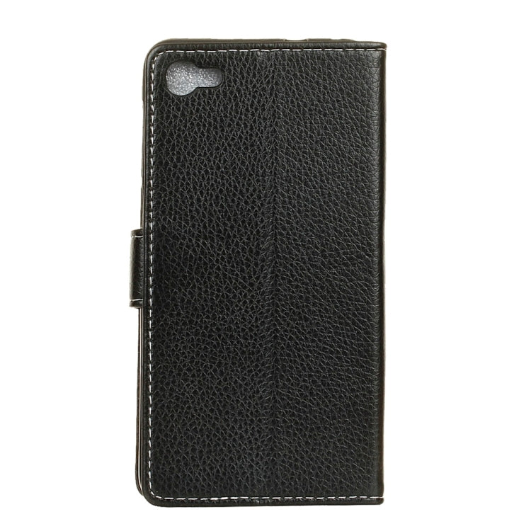 For Alcatel A5 LED Litchi Texture Horizontal Flip Leather Case with Holder & Card Slots & Wallet