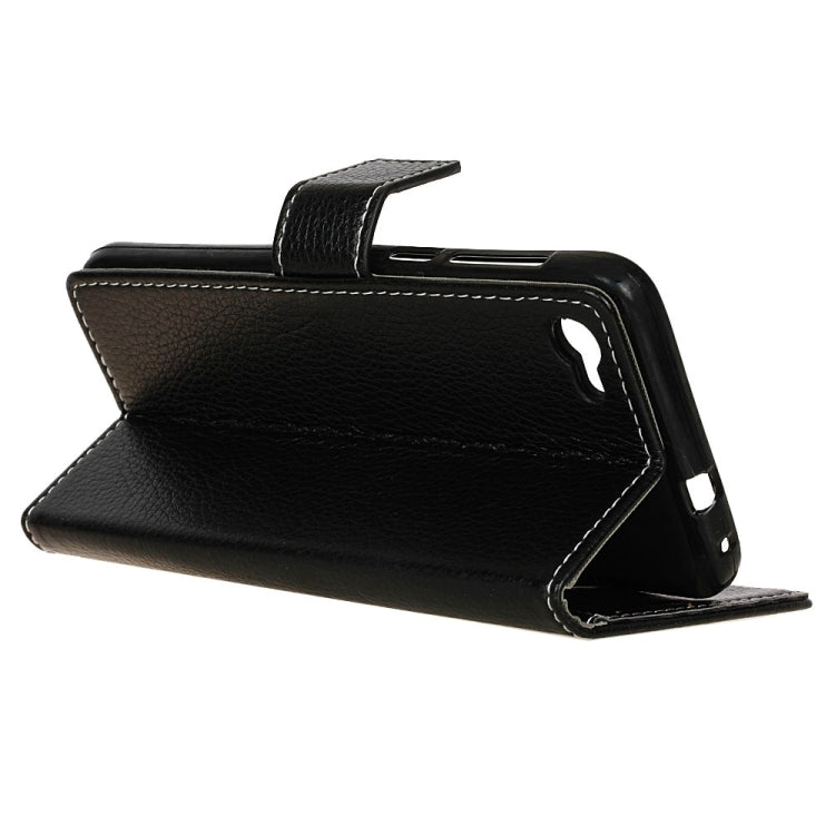 For Alcatel A5 LED Litchi Texture Horizontal Flip Leather Case with Holder & Card Slots & Wallet