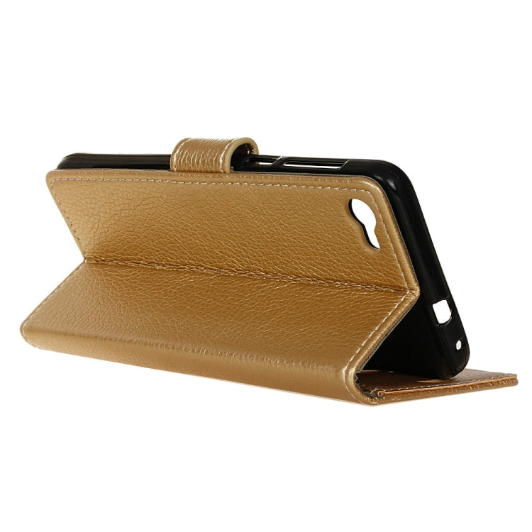 For Alcatel A5 LED Litchi Texture Horizontal Flip Leather Case with Holder & Card Slots & Wallet