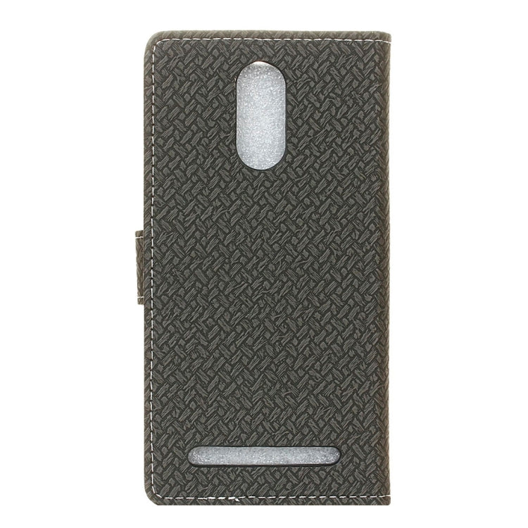 For ZTE Blade A602 Knit Texture Horizontal Flip Leather Case with Holder & Card Slots & Wallet & Photo Frame