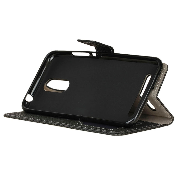 For ZTE Blade A602 Knit Texture Horizontal Flip Leather Case with Holder & Card Slots & Wallet & Photo Frame