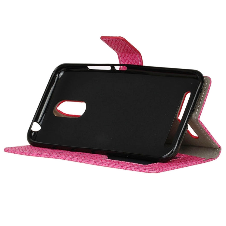 For ZTE Blade A602 Knit Texture Horizontal Flip Leather Case with Holder & Card Slots & Wallet & Photo Frame