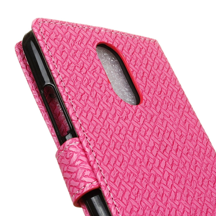For ZTE Blade A602 Knit Texture Horizontal Flip Leather Case with Holder & Card Slots & Wallet & Photo Frame