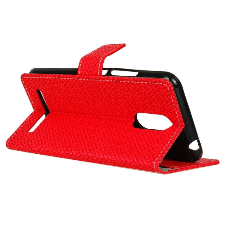 For ZTE Blade A602 Knit Texture Horizontal Flip Leather Case with Holder & Card Slots & Wallet & Photo Frame