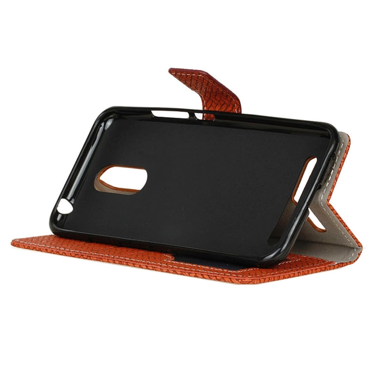 For ZTE Blade A602 Knit Texture Horizontal Flip Leather Case with Holder & Card Slots & Wallet & Photo Frame
