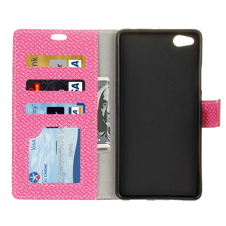 For Xiaomi  Mi 5c Knit Texture Horizontal Flip Leather Case with Holder & Card Slots & Wallet