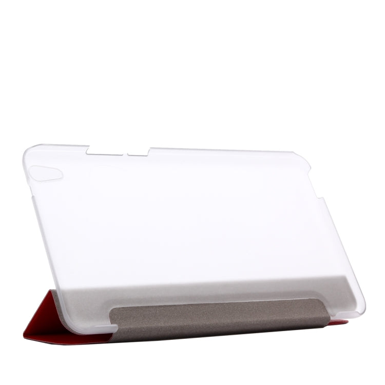 For Huawei  Honor Tablet 2 Oracle Bone Texture Transparent Back Cover Horizontal Flip Leather Case with Three-folding Holder