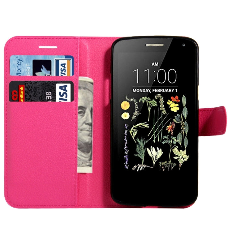 For LG K5 Litchi Texture Horizontal Flip Leather Case with Magnetic Buckle & Holder & Card Slots & Wallet