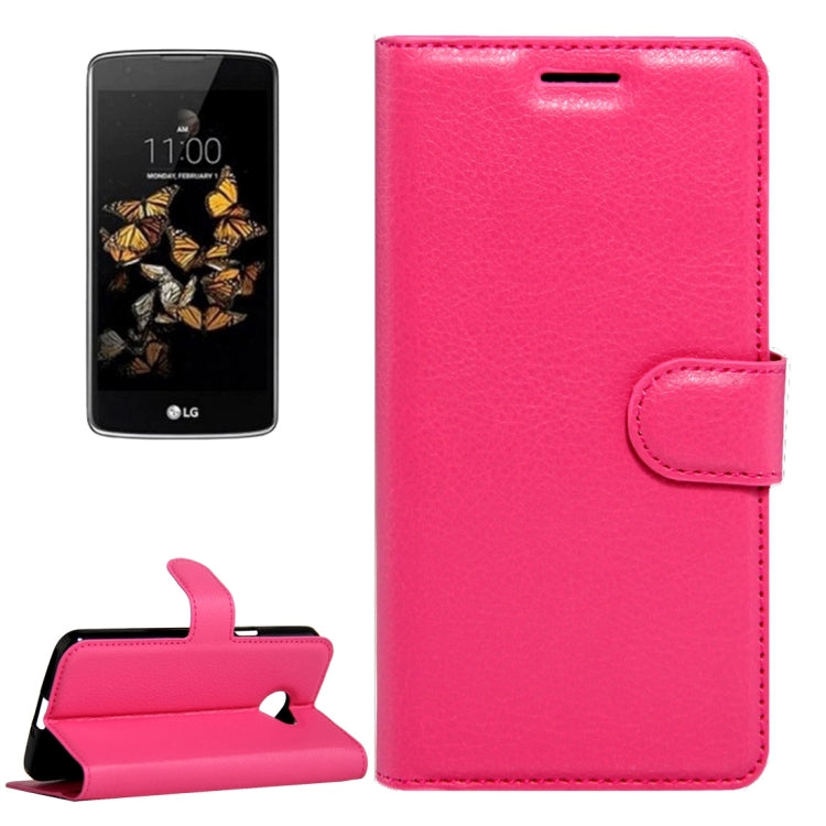 For LG K5 Litchi Texture Horizontal Flip Leather Case with Magnetic Buckle & Holder & Card Slots & Wallet