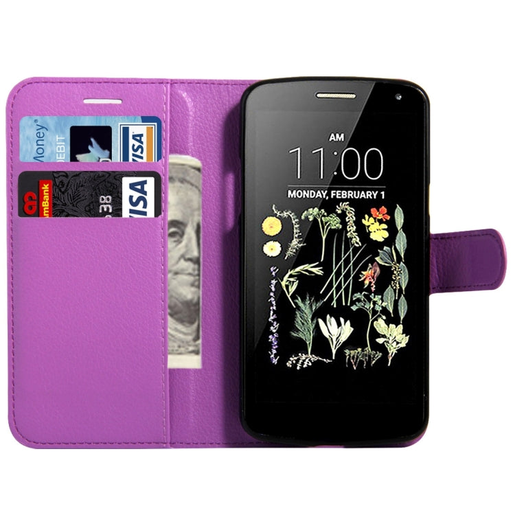 For LG K5 Litchi Texture Horizontal Flip Leather Case with Magnetic Buckle & Holder & Card Slots & Wallet