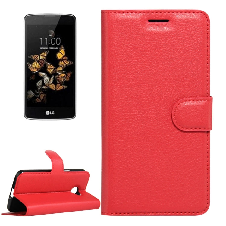 For LG K5 Litchi Texture Horizontal Flip Leather Case with Magnetic Buckle & Holder & Card Slots & Wallet