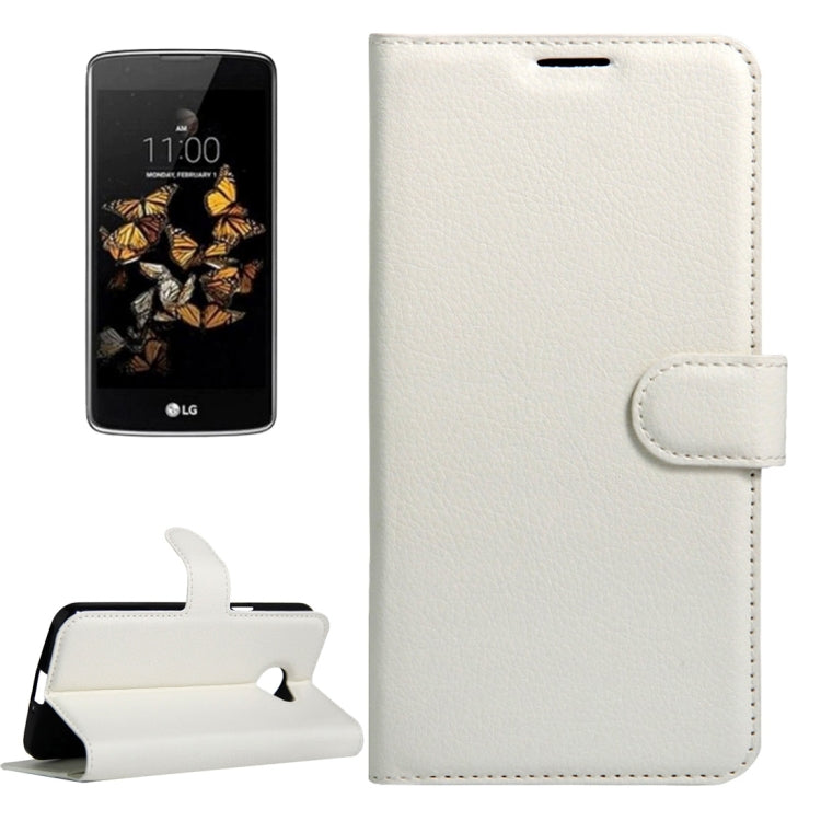 For LG K5 Litchi Texture Horizontal Flip Leather Case with Magnetic Buckle & Holder & Card Slots & Wallet