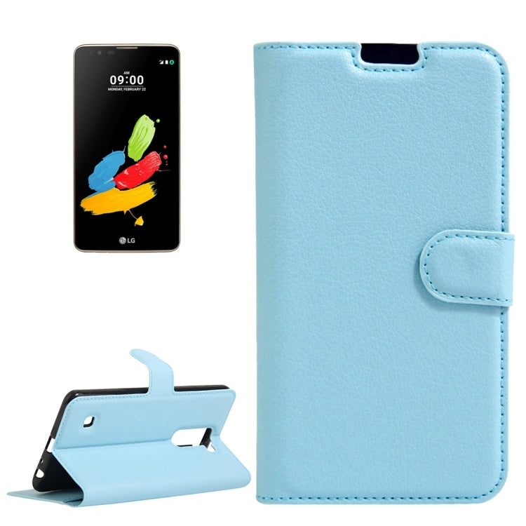 For LG Stylus 2 / LS775 Litchi Texture Horizontal Flip Leather Case with Holder & Card Slots & Wallet