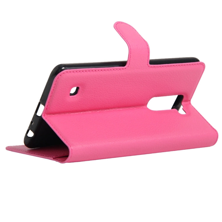 For LG Stylus 2 / LS775 Litchi Texture Horizontal Flip Leather Case with Holder & Card Slots & Wallet