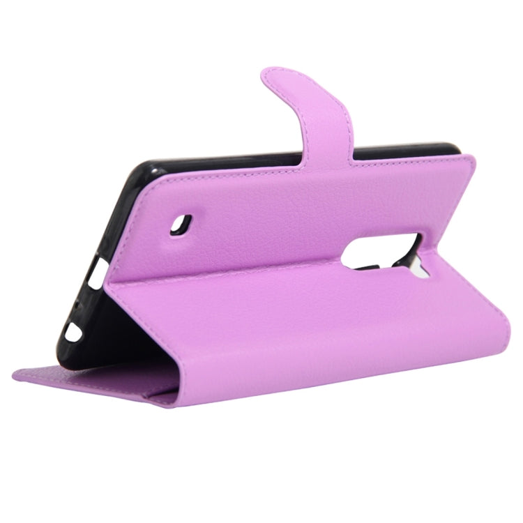 For LG Stylus 2 / LS775 Litchi Texture Horizontal Flip Leather Case with Holder & Card Slots & Wallet