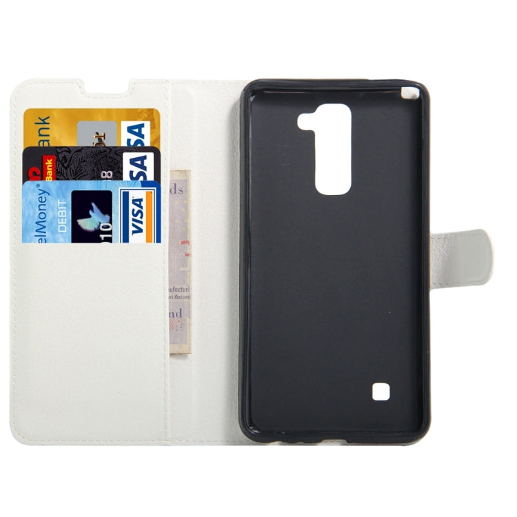 For LG Stylus 2 / LS775 Litchi Texture Horizontal Flip Leather Case with Holder & Card Slots & Wallet