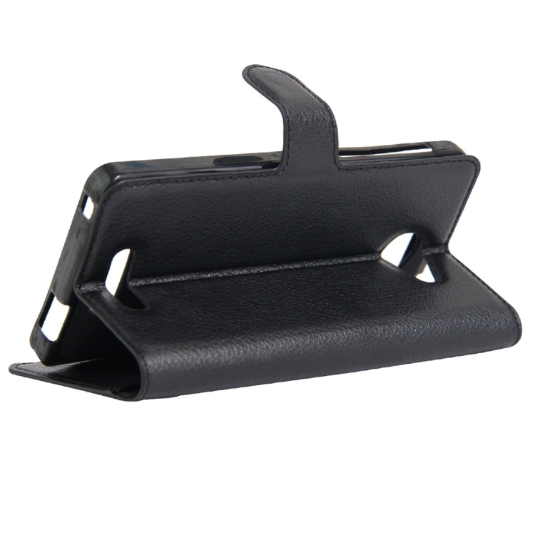 Litchi Texture Horizontal Flip Genuine Leather Case with Holder & Card Slots & Wallet for Alcatel POP 4S