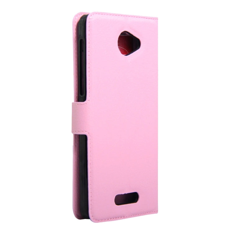 Litchi Texture Horizontal Flip Genuine Leather Case with Holder & Card Slots & Wallet for Alcatel POP 4S