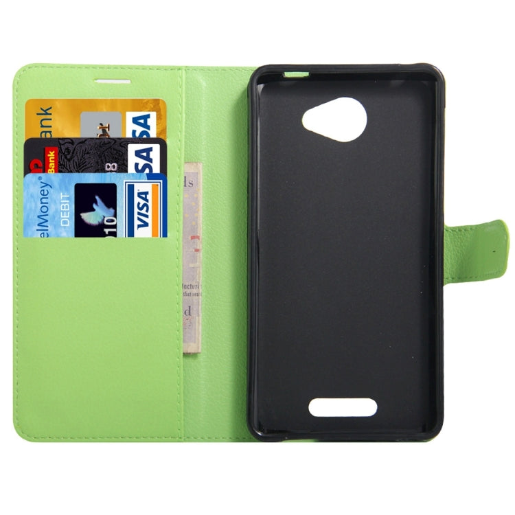 Litchi Texture Horizontal Flip Genuine Leather Case with Holder & Card Slots & Wallet for Alcatel POP 4S