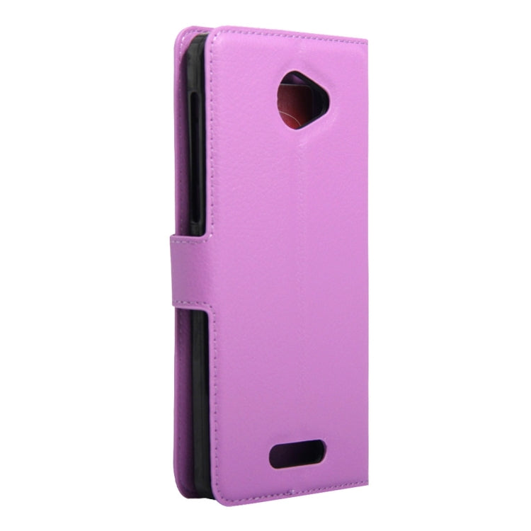 Litchi Texture Horizontal Flip Genuine Leather Case with Holder & Card Slots & Wallet for Alcatel POP 4S