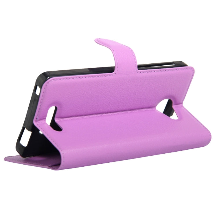 Litchi Texture Horizontal Flip Genuine Leather Case with Holder & Card Slots & Wallet for Alcatel POP 4S