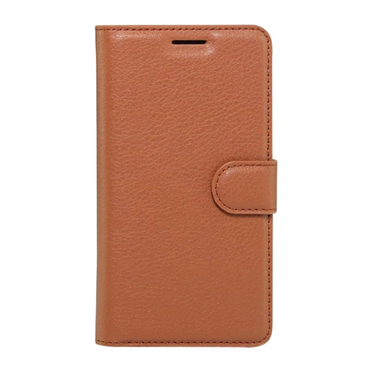 Litchi Texture Horizontal Flip Genuine Leather Case with Holder & Card Slots & Wallet for Alcatel POP 4