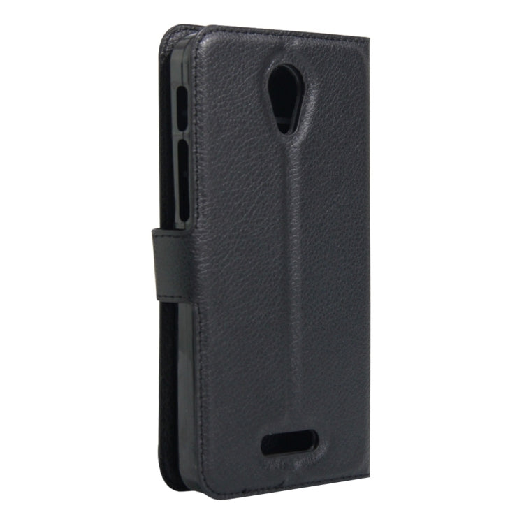 Litchi Texture Horizontal Flip Genuine Leather Case with Holder & Card Slots & Wallet for Alcatel POP 4 Plus & Fierce 4