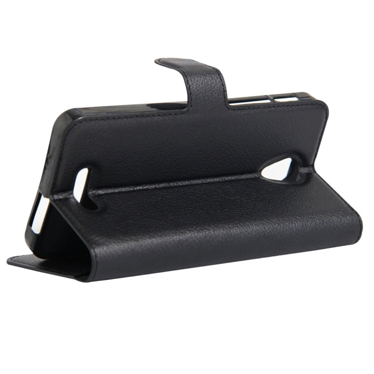 Litchi Texture Horizontal Flip Genuine Leather Case with Holder & Card Slots & Wallet for Alcatel POP 4 Plus & Fierce 4