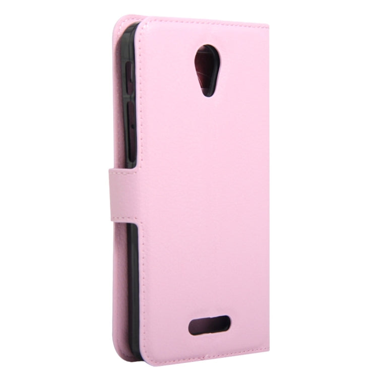 Litchi Texture Horizontal Flip Genuine Leather Case with Holder & Card Slots & Wallet for Alcatel POP 4 Plus & Fierce 4