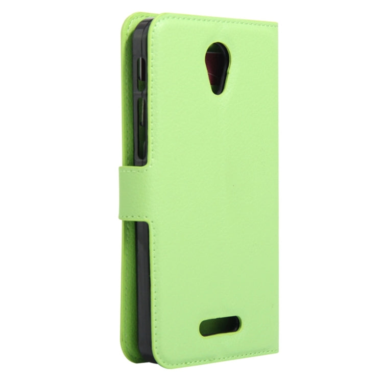 Litchi Texture Horizontal Flip Genuine Leather Case with Holder & Card Slots & Wallet for Alcatel POP 4 Plus & Fierce 4