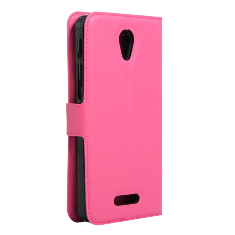 Litchi Texture Horizontal Flip Genuine Leather Case with Holder & Card Slots & Wallet for Alcatel POP 4 Plus & Fierce 4