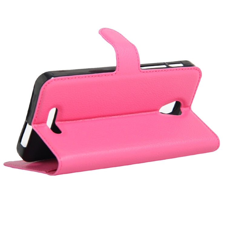 Litchi Texture Horizontal Flip Genuine Leather Case with Holder & Card Slots & Wallet for Alcatel POP 4 Plus & Fierce 4