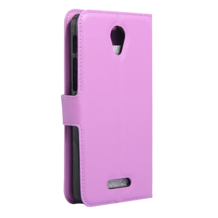 Litchi Texture Horizontal Flip Genuine Leather Case with Holder & Card Slots & Wallet for Alcatel POP 4 Plus & Fierce 4