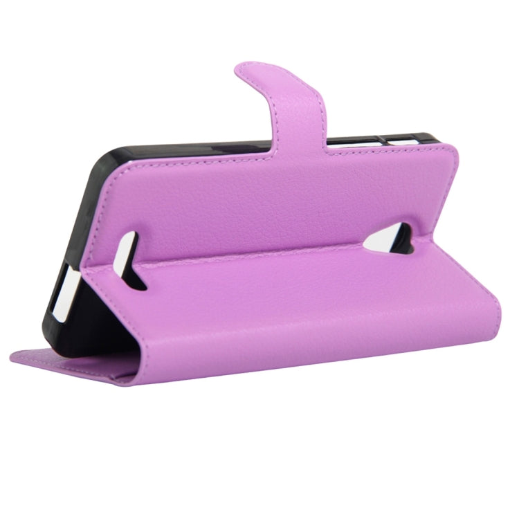 Litchi Texture Horizontal Flip Genuine Leather Case with Holder & Card Slots & Wallet for Alcatel POP 4 Plus & Fierce 4