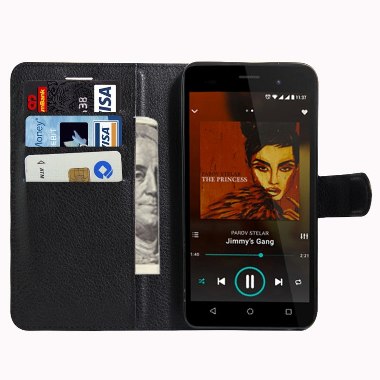 For Wiko Lenny 3 Litchi Texture Horizontal Flip Leather Case with Magnetic Buckle & Holder & Card Slots & Wallet