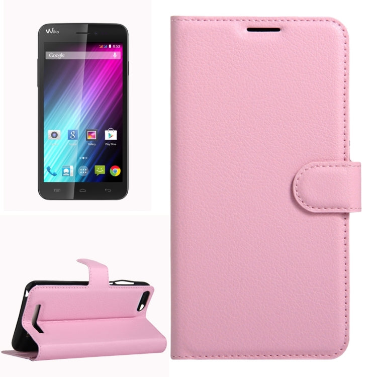 For Wiko Lenny 3 Litchi Texture Horizontal Flip Leather Case with Magnetic Buckle & Holder & Card Slots & Wallet