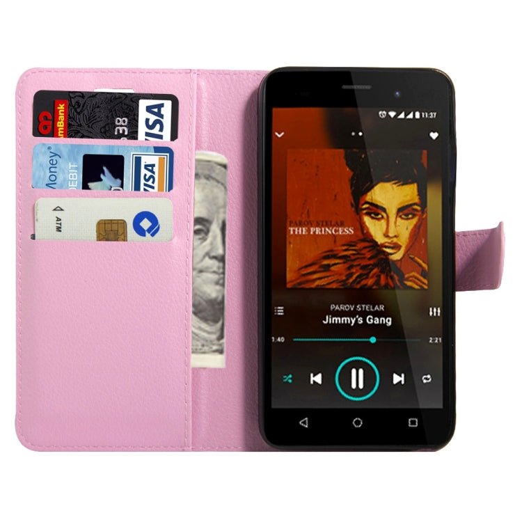 For Wiko Lenny 3 Litchi Texture Horizontal Flip Leather Case with Magnetic Buckle & Holder & Card Slots & Wallet