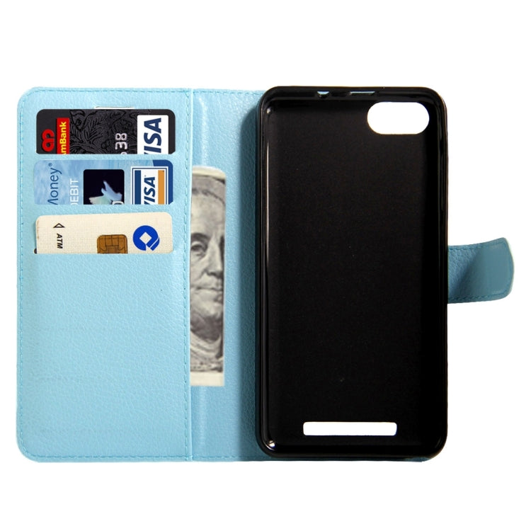For Wiko Lenny 3 Litchi Texture Horizontal Flip Leather Case with Magnetic Buckle & Holder & Card Slots & Wallet