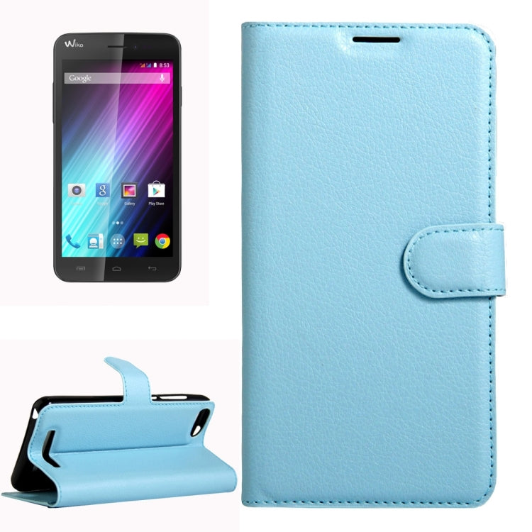For Wiko Lenny 3 Litchi Texture Horizontal Flip Leather Case with Magnetic Buckle & Holder & Card Slots & Wallet