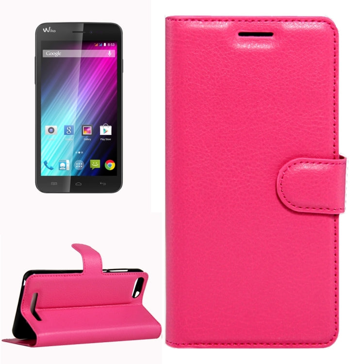 For Wiko Lenny 3 Litchi Texture Horizontal Flip Leather Case with Magnetic Buckle & Holder & Card Slots & Wallet